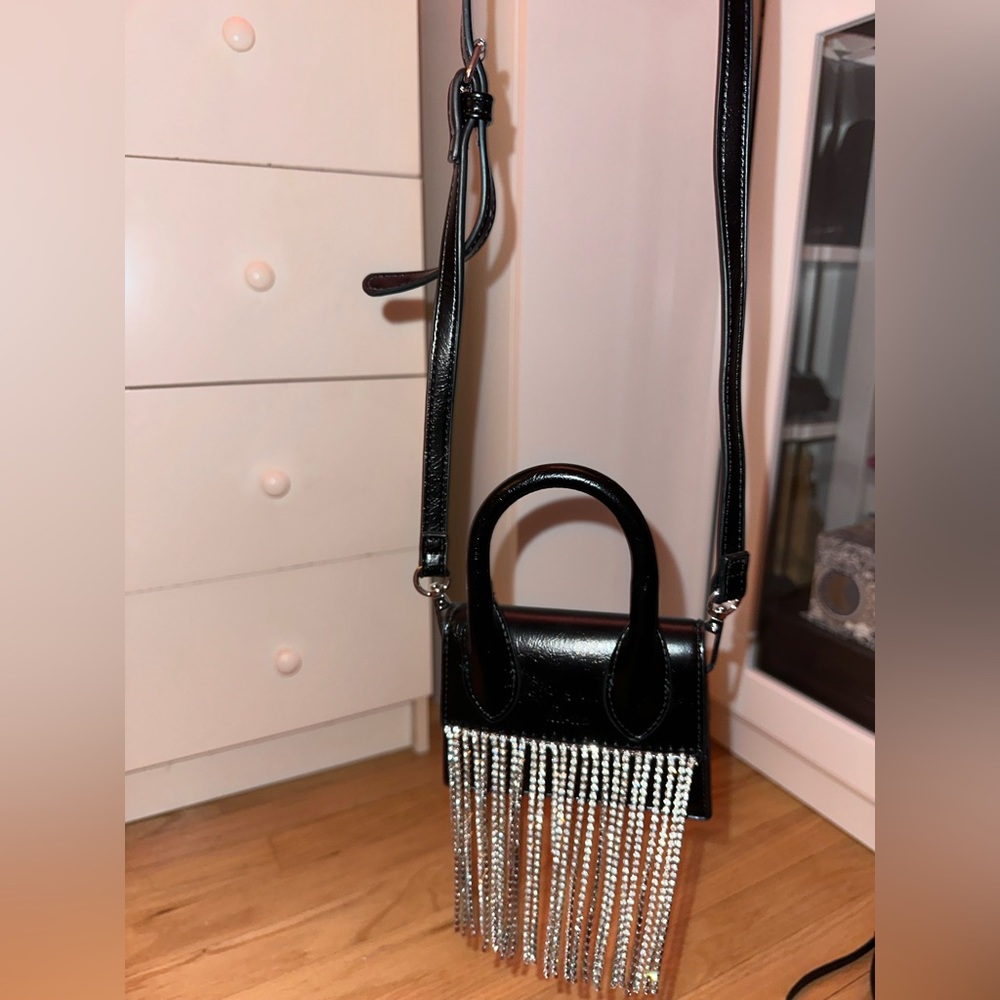 Mini crossbody rhinestone bag